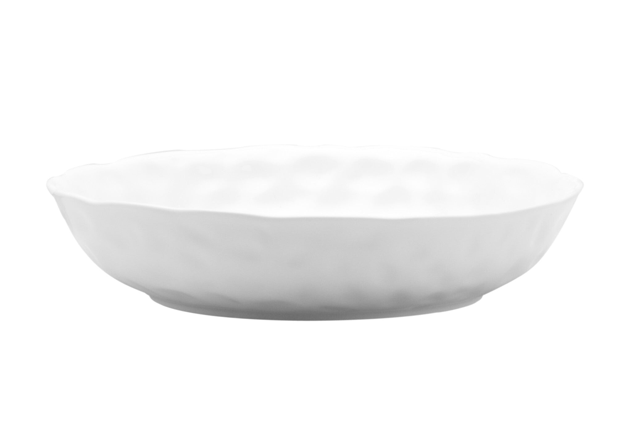 White Six Piece Round Pebbled Porcelain Service For Six Bowl Set - LAWendy