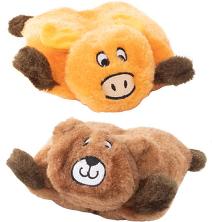 ZIPPY PAWS Squeakie Pad 2 Pack Bear Moose - LAWendy